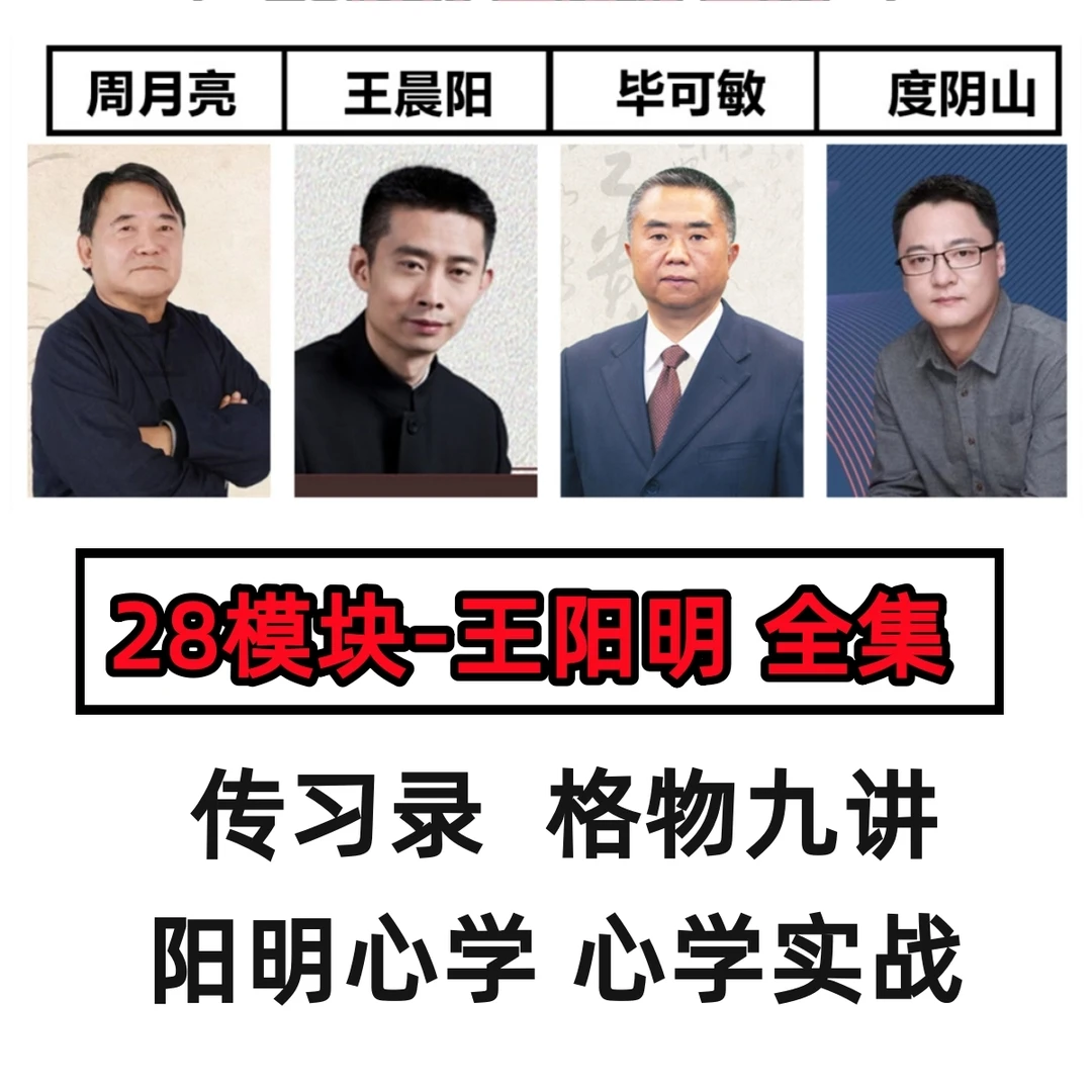 周月亮王阳明心学视频课程 传习录阳明心学实战智慧