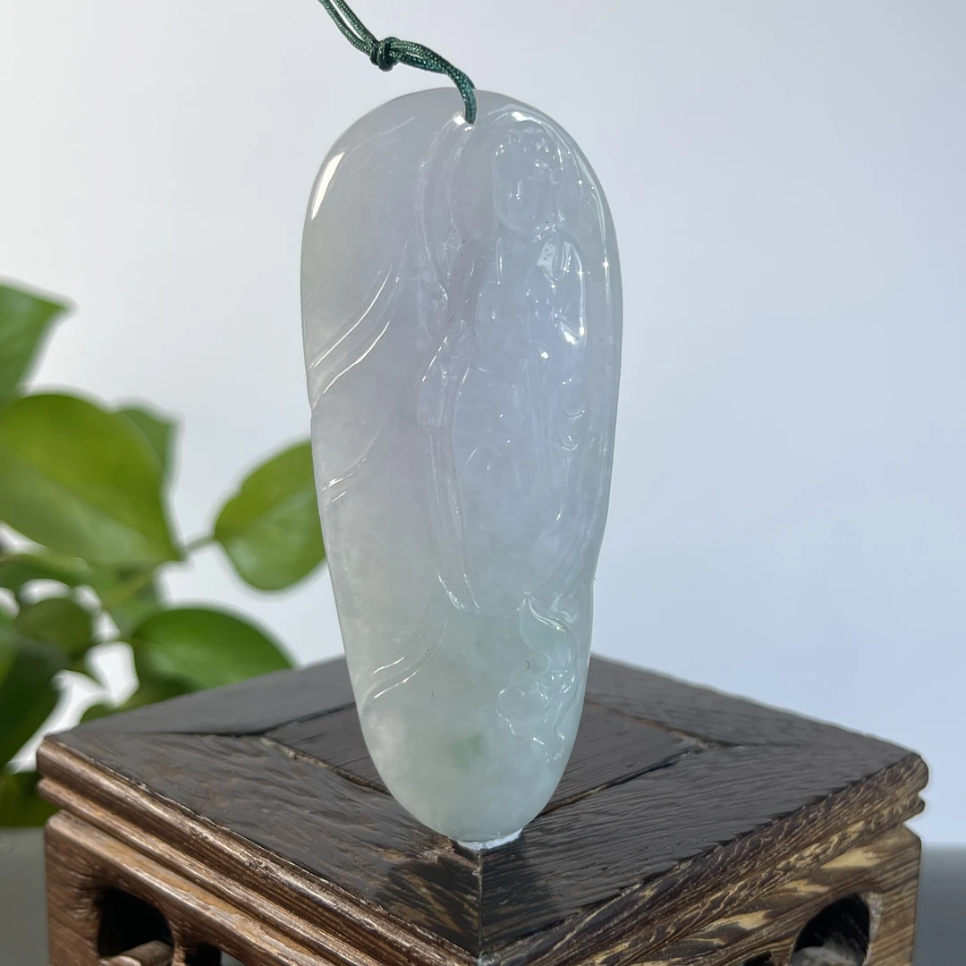 JXW28-81 天然缅甸A货翡翠  阿弥陀佛