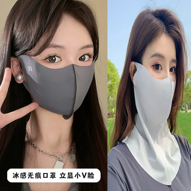 外卖面罩男士脸基尼冰丝薄款透气防晒3D脸基尼面罩防晒透气面罩