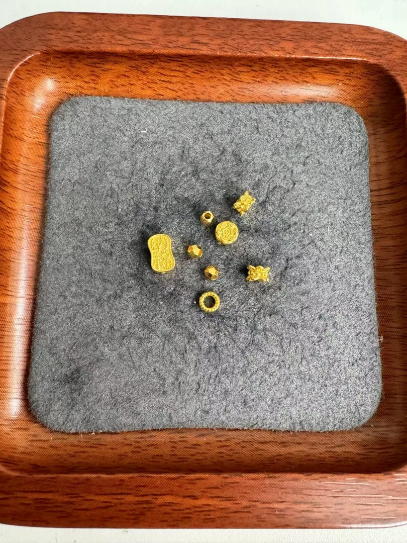足金999 卡3蹦迪金珠招财纳福中串