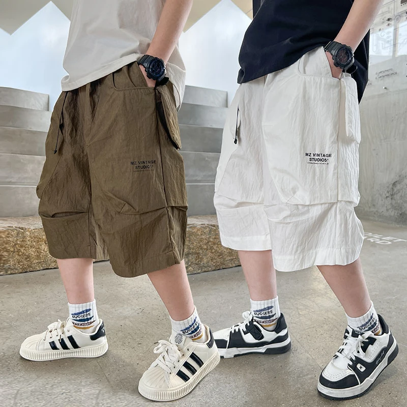 男童中裤夏季薄款宽松五分裤2025中大童休闲韩版短裤儿童夏装洋气