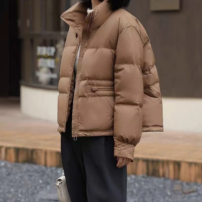 ZM推荐高端羽绒服女短款秋冬立领时尚加厚面包服外套