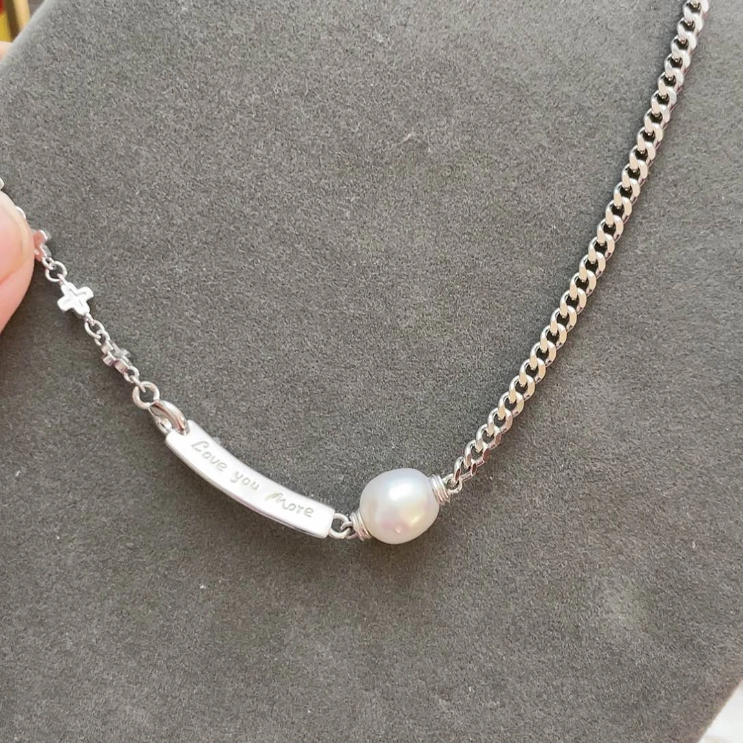 海水珍珠颈饰银S925镶嵌一****?
