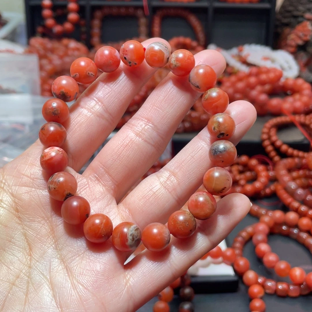 南红玛瑙手链未镶嵌