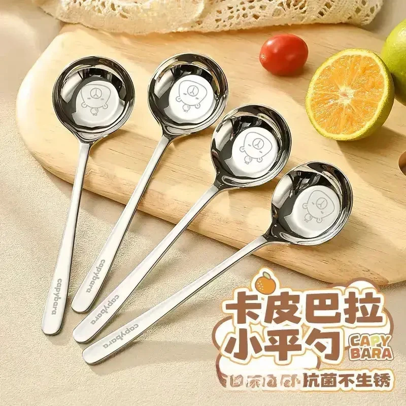 不锈钢勺子食品用长柄加深汤匙家用个人专用调羹吃饭勺