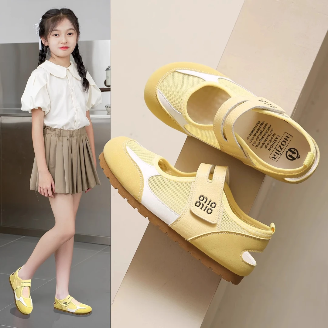 女童鞋夏款2025新款儿童网鞋中大童休闲夏季公主鞋软底女孩运动鞋