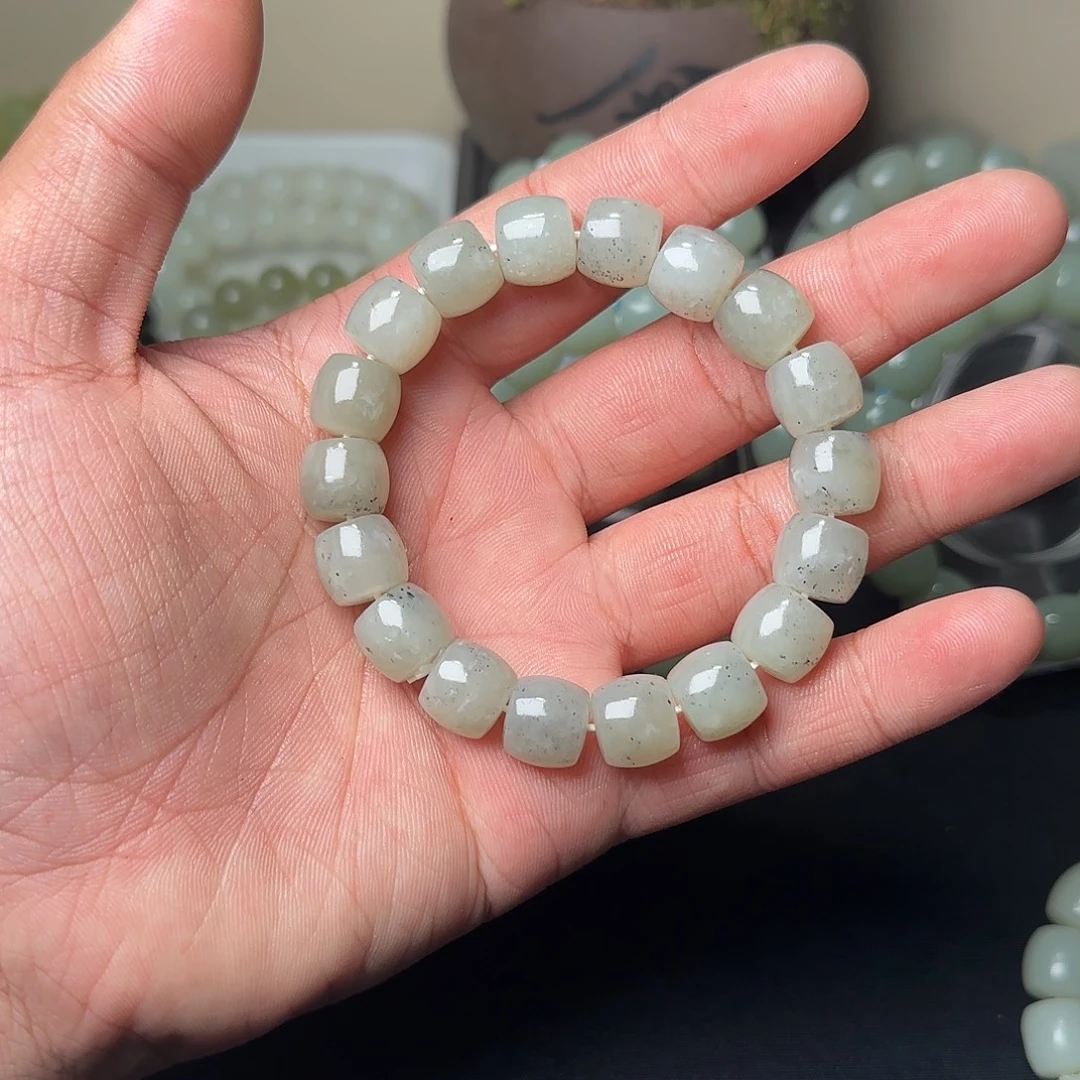 香***飞和田玉未镶嵌手串和田玉卡12青花多样性拍一发一