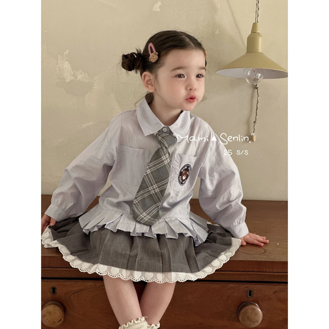 【现货】妈咪森林童装2025年春新款学院风套装251-MMSL-251037