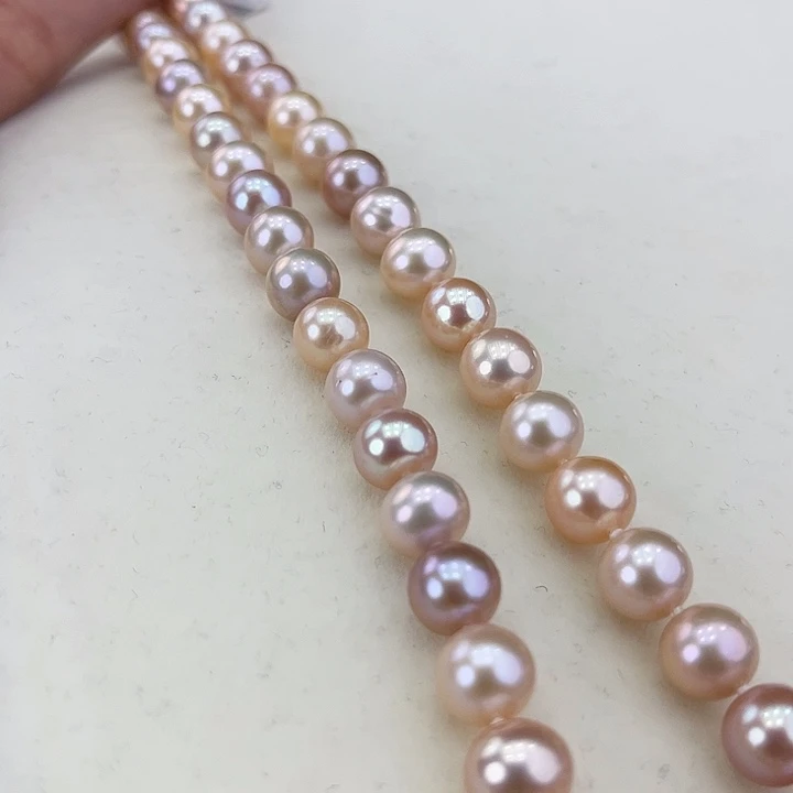 淡水珍珠颈饰银S925镶嵌9➕糖果色