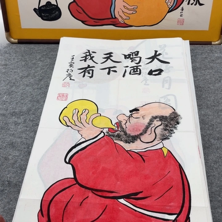 国画手绘禅意画一物一拍