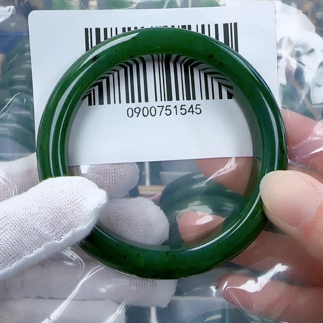 和田玉（碧玉）手镯未镶嵌5859包容