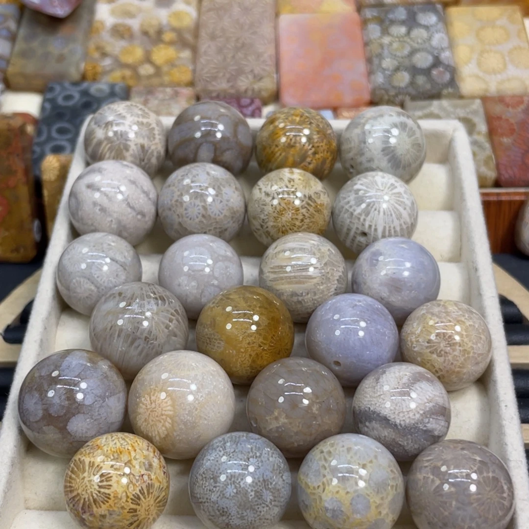 硅化玉未镶嵌颈饰大圆珠30米1颗