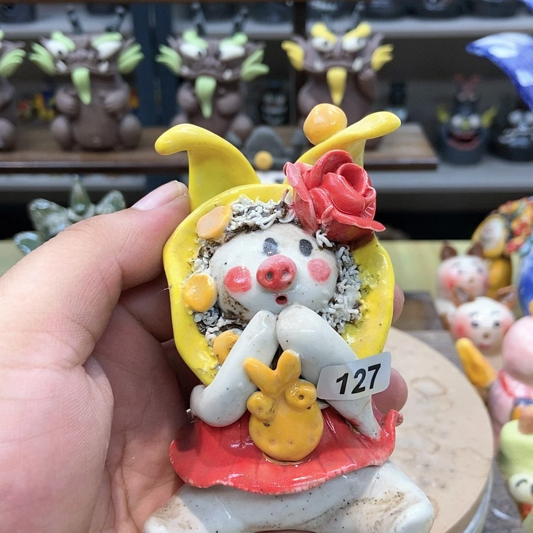 摆件直播间手工抽象陶瓷摆件微瑕福利127