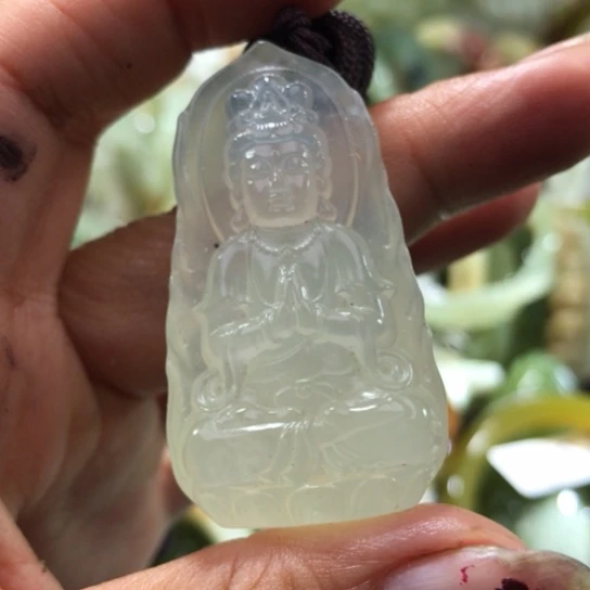 岫玉未镶嵌吊坠吊坠