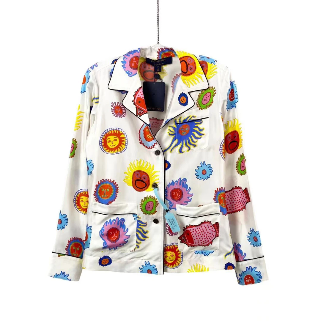 全新未使用 LouisVuitton/路易威登 aa二零六一 桑蚕丝 衬衫 34码