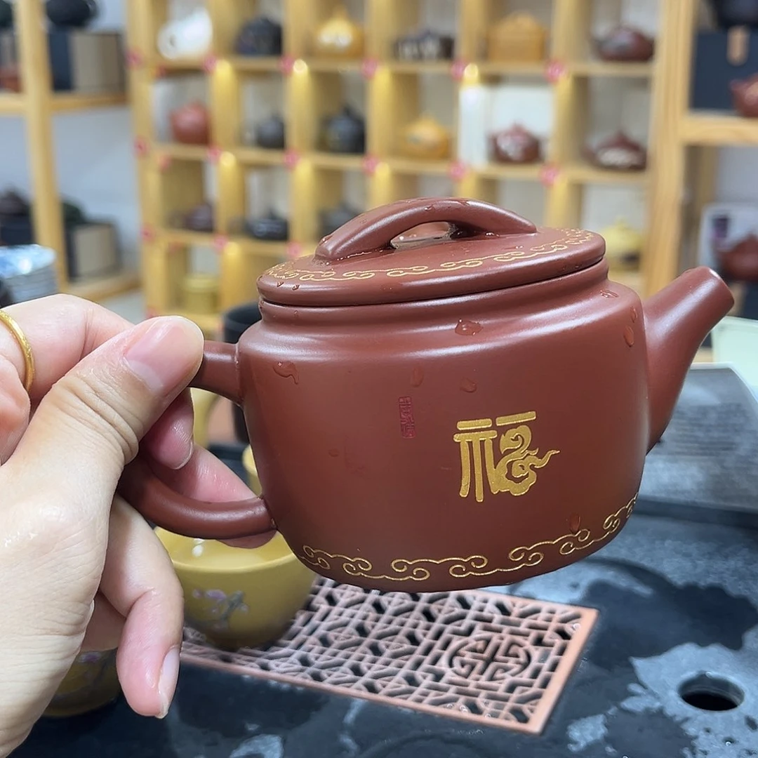 茶壶紫砂紫砂壶朱泥单壶
