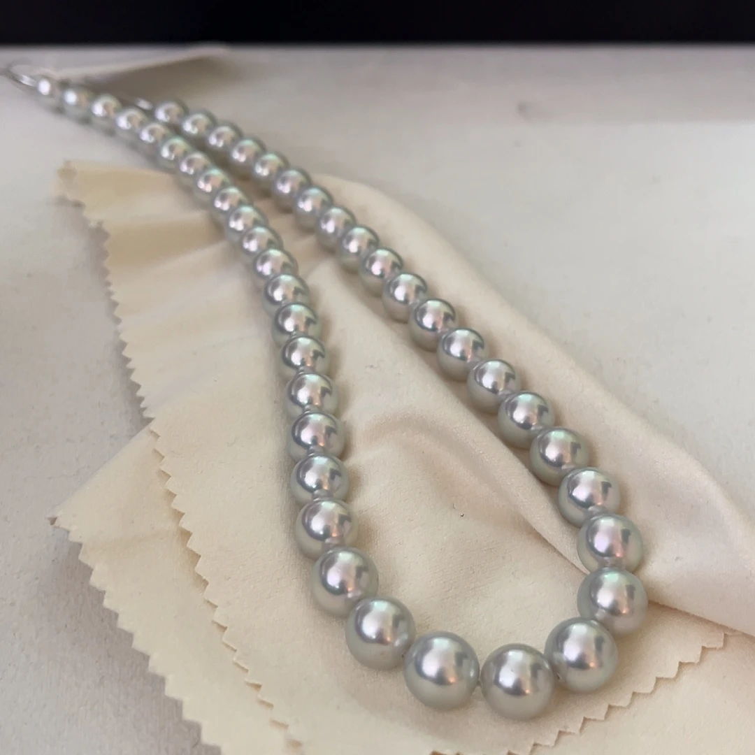 海水珍珠银S925镶嵌颈饰真多麻9-10