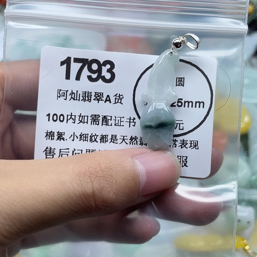 翡翠未镶嵌吊坠(赠链)