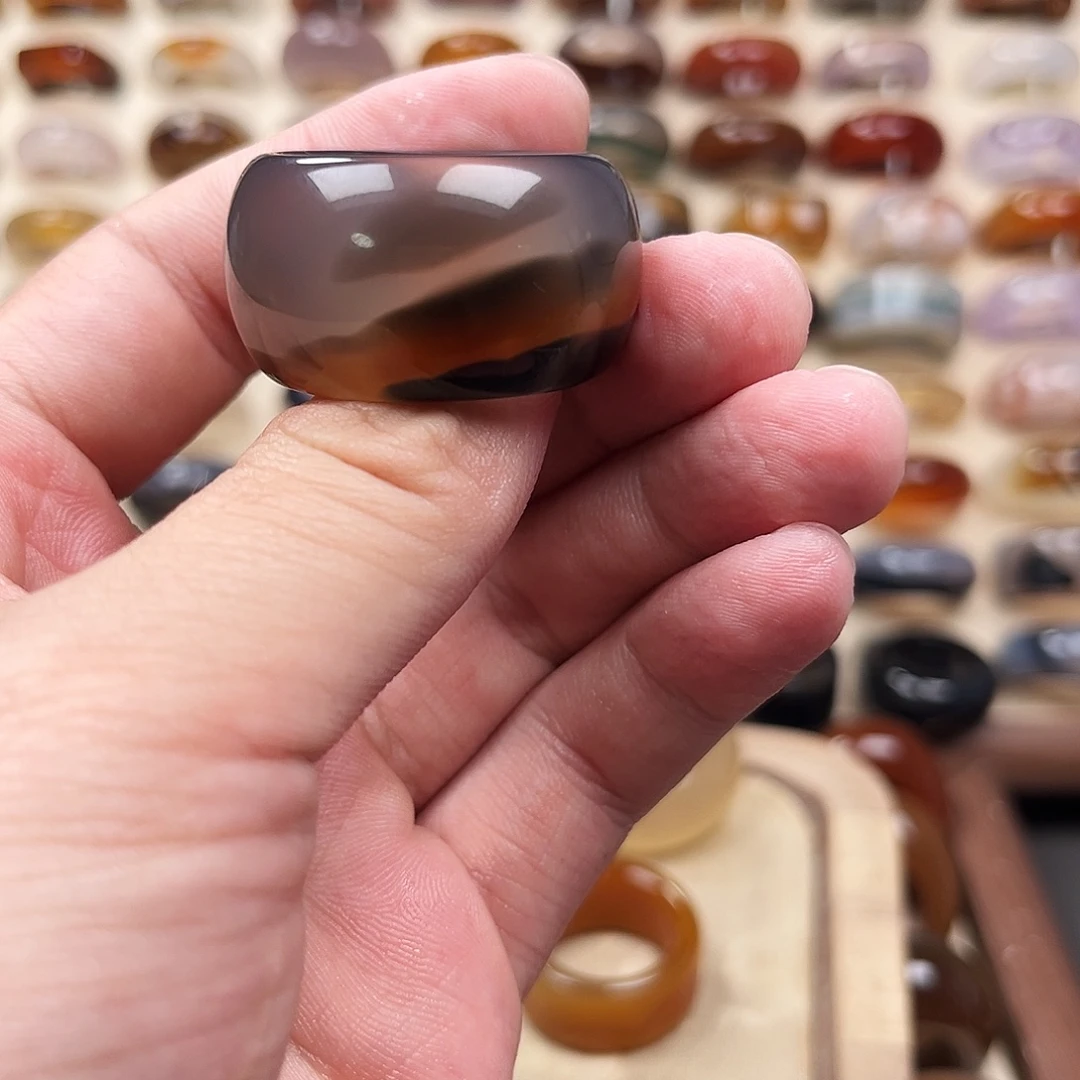 玛瑙/玉髓合金戒指6港26