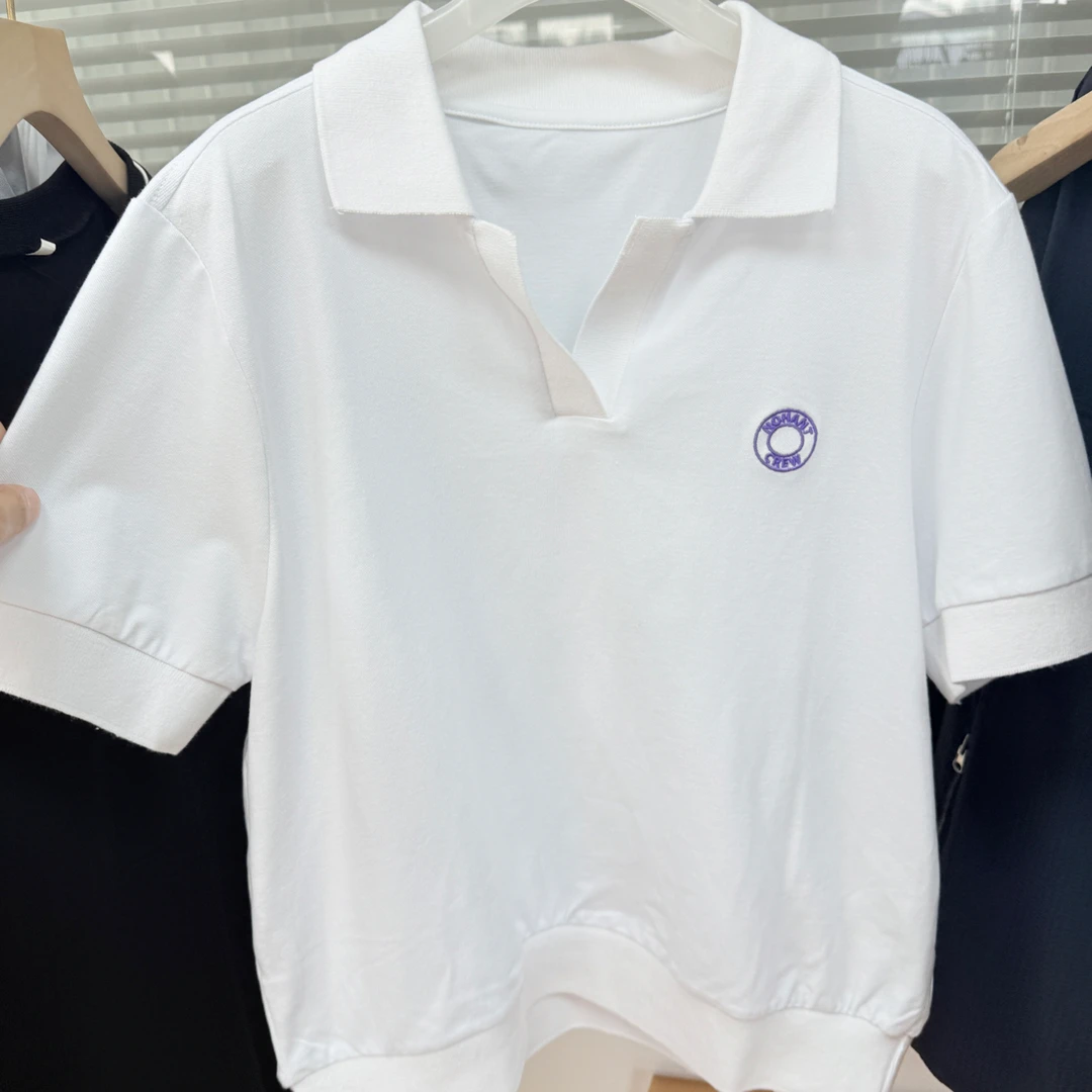 短袖休闲风INS风直筒型潮POLO衫短款夏季修身女士