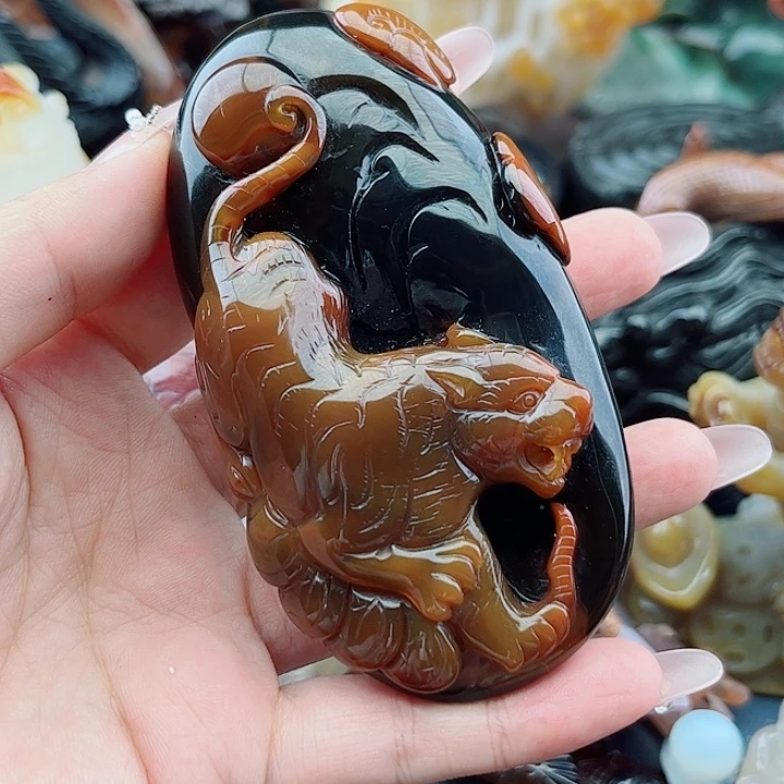 伍***️玛瑙未镶嵌手饰吊坠