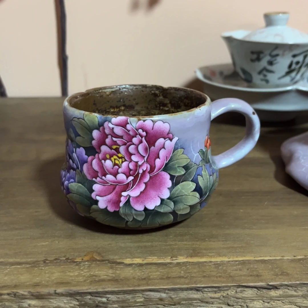 柴烧纯手工手绘陶瓷