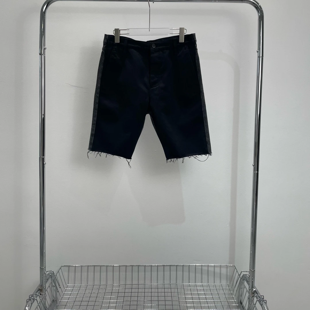 99新 Balenciaga/巴黎世家 双拼牛仔短裤 YY00108 尺码29