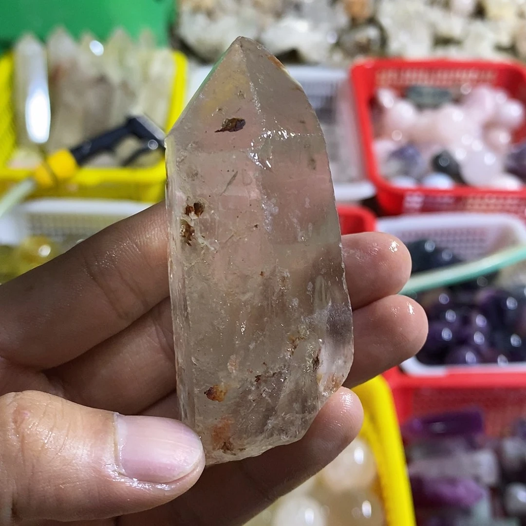 水晶珠宝半成品未镶嵌橙*