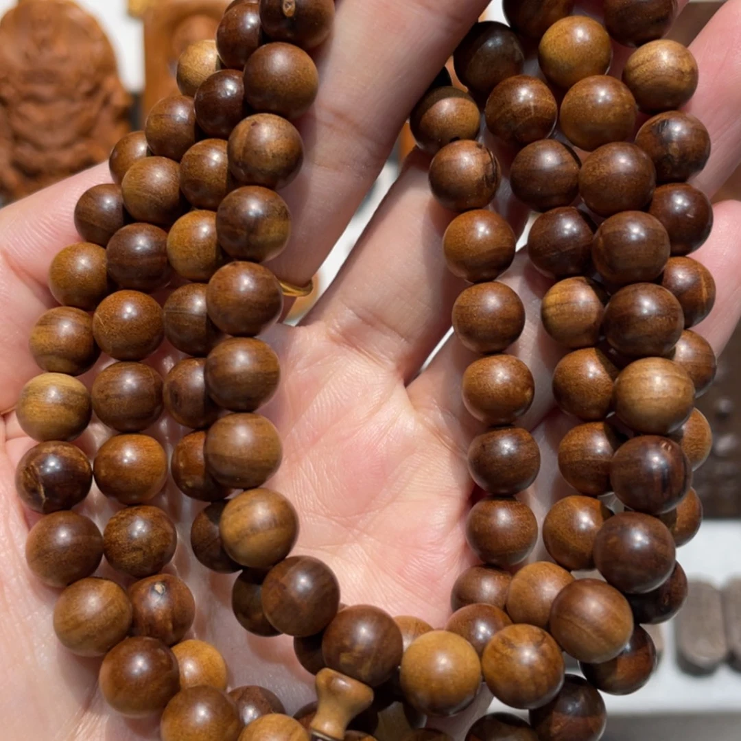 【闪购商品】檀香木手串/手链0.8×108横纹大瑕疵珠子