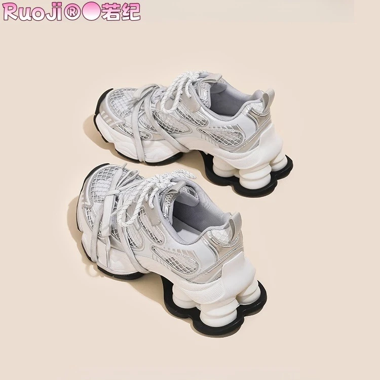 平跟增高夏季休闲耐磨时尚休闲鞋老爹鞋女ins厚底春秋网红百搭