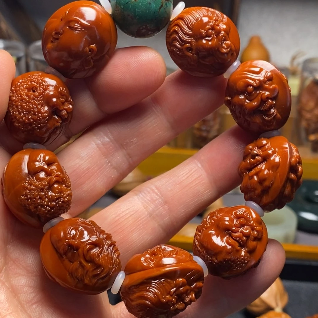 橄榄核手串/手链包浆2.1浮雕罗汉