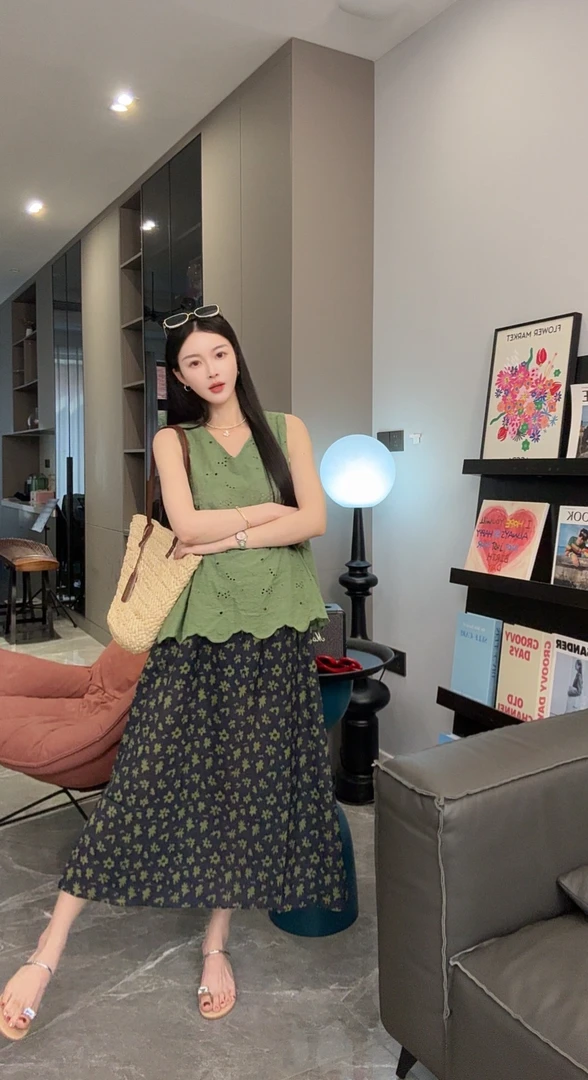 孕妇装2025夏季新款时尚韩版宽松简约上衣休闲百搭孕妇半身裙套装