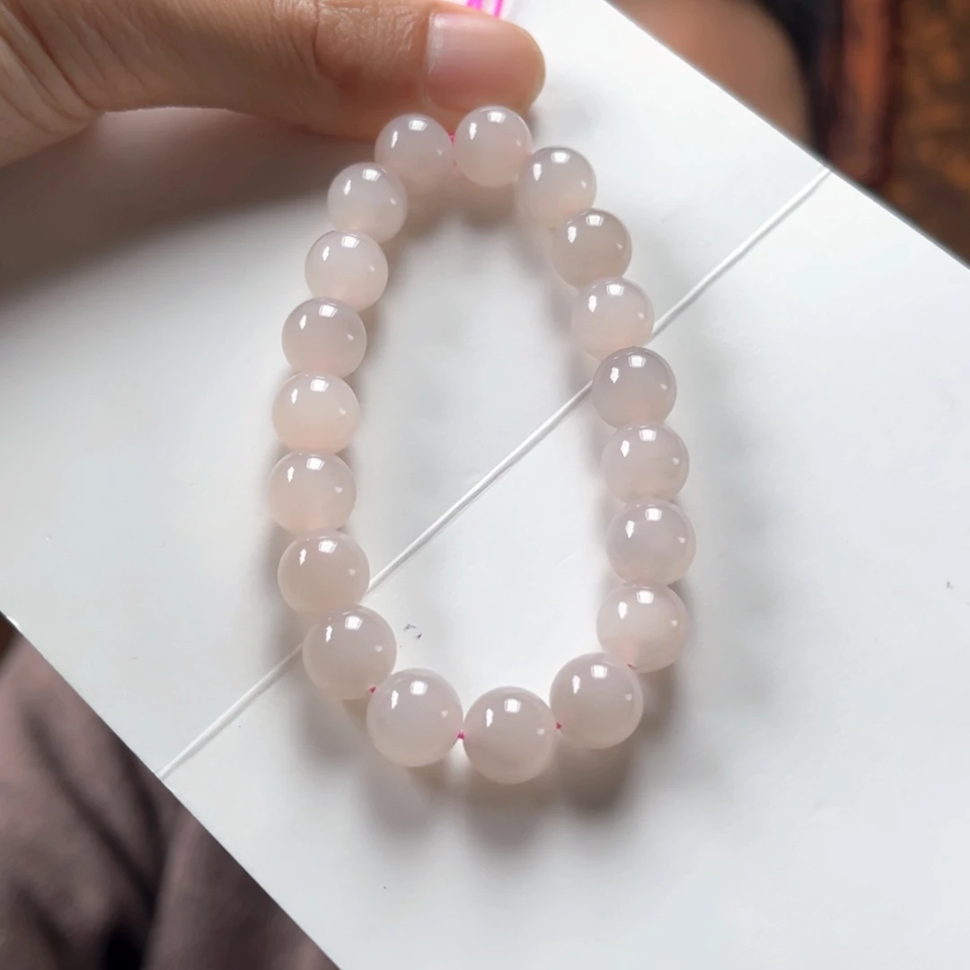 未镶嵌手串和田玉藕紫双色手串卡10mm900