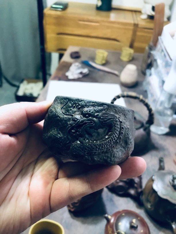 隐龙供春杯紫泥，柴烧 120毫升
