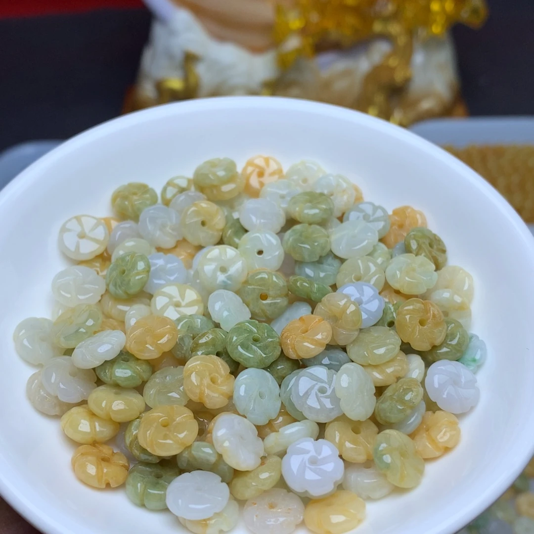 【闪购商品】翡翠手链未镶嵌卡9冰多宝花花30个