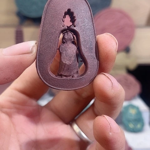 泥塑龙涎玫瑰瑕疵款无相佛福利价