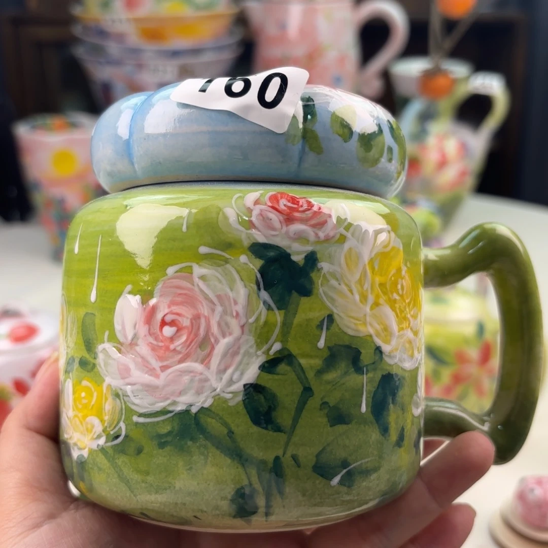 景德镇手绘高温釉下彩陶瓷茶具