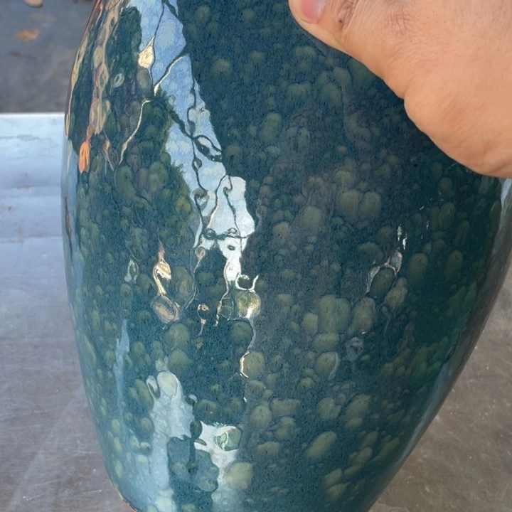 紫砂花盆高27口18瑕疵处理