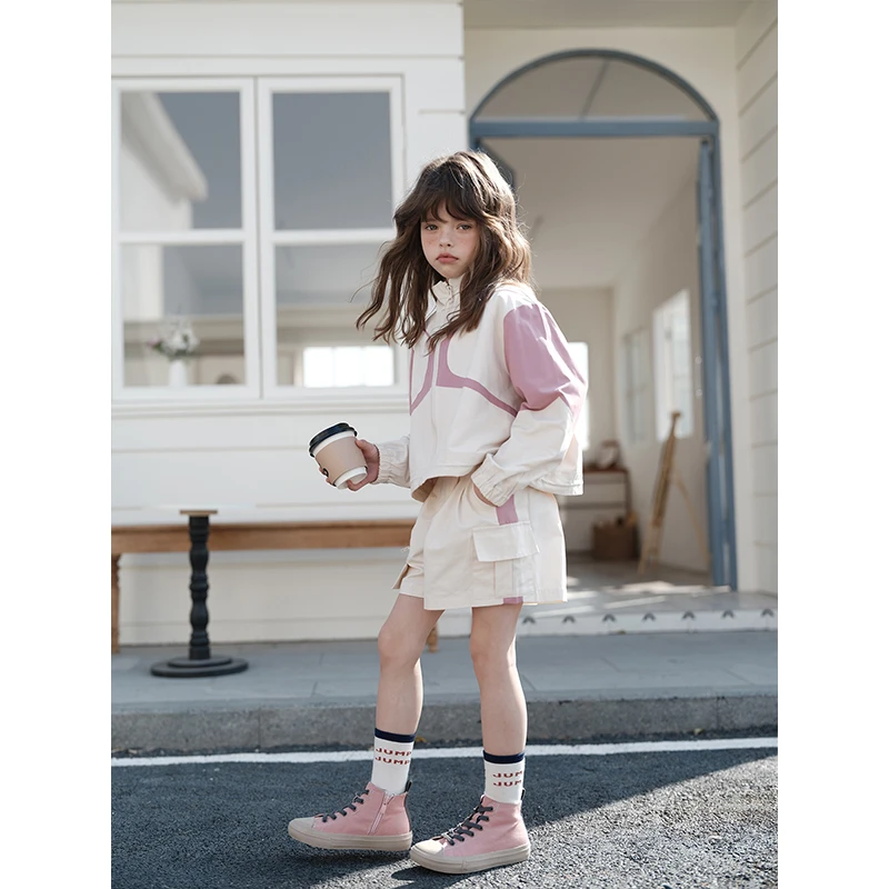 早春冲锋衣A类面料外套短裤套装Q1170