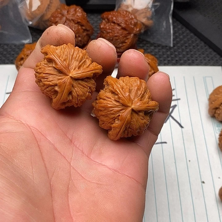 把件核桃拼接白狮子