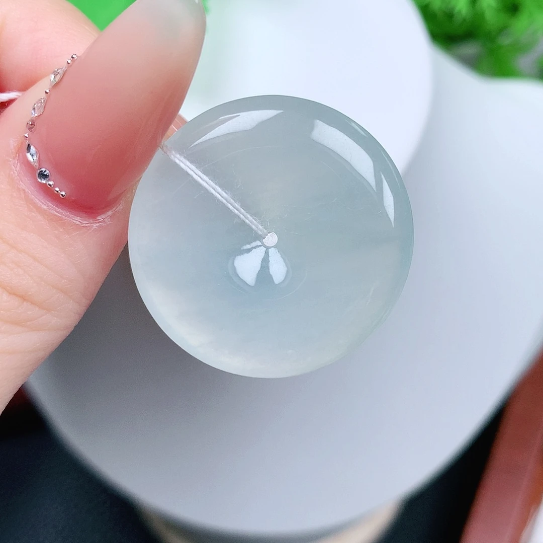 翡翠未镶嵌颈饰平安27.8-5.1