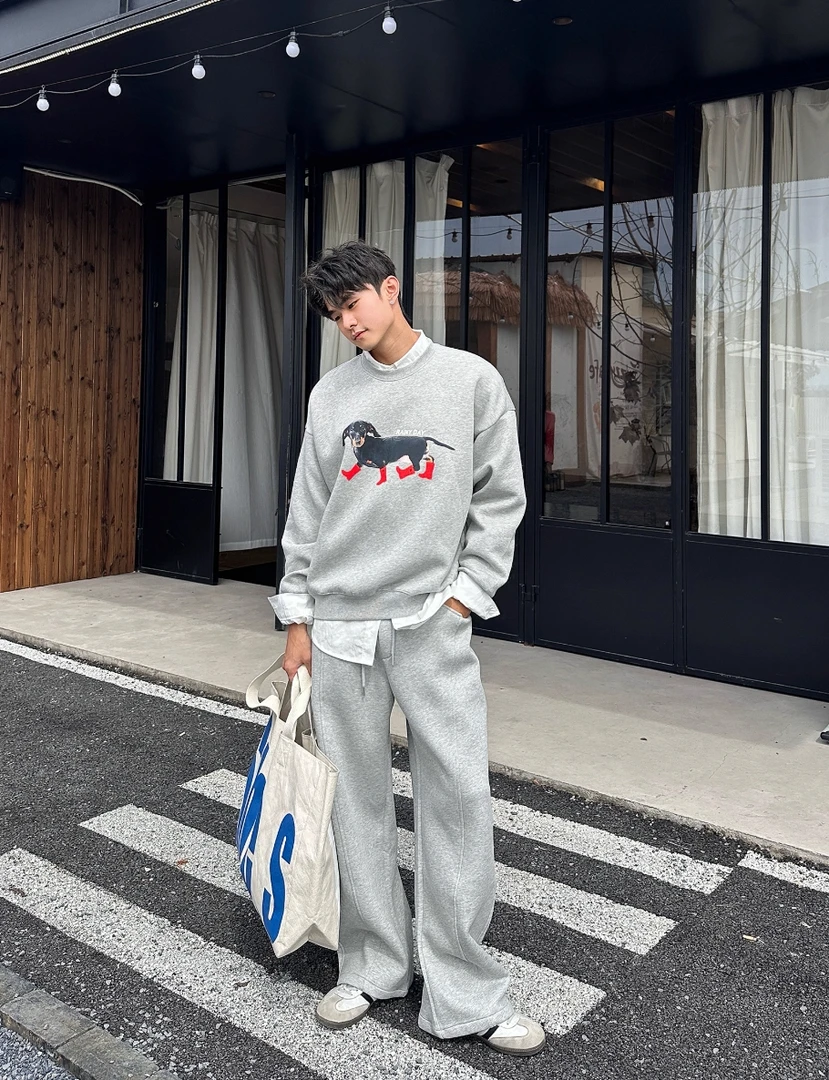 300斤大码男士纯棉卫衣宽松秋冬季圆领长袖休闲加厚男款加绒打底