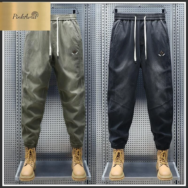 PinkAvril2025年秋冬新款男士束脚裤美式潮牌户外运动百搭男款休