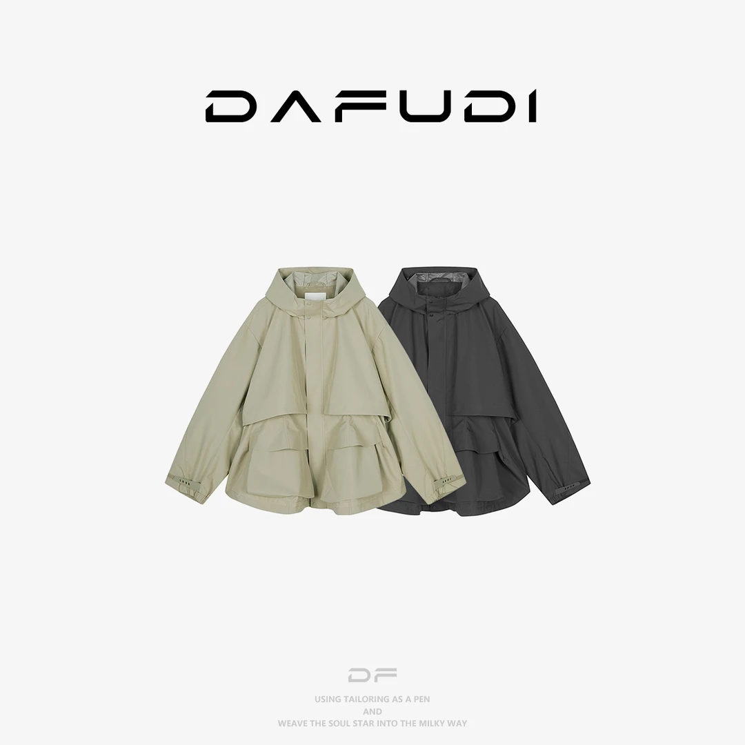 达芙笛【风衣】25秋季新款防风透湿休闲连帽夹克风衣外套女Z7768