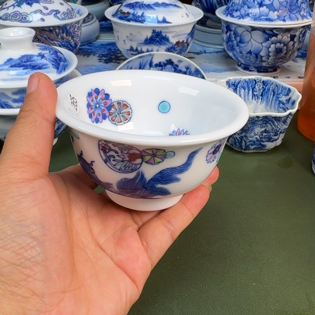 陶景德镇纯手绘茶具圆圆265