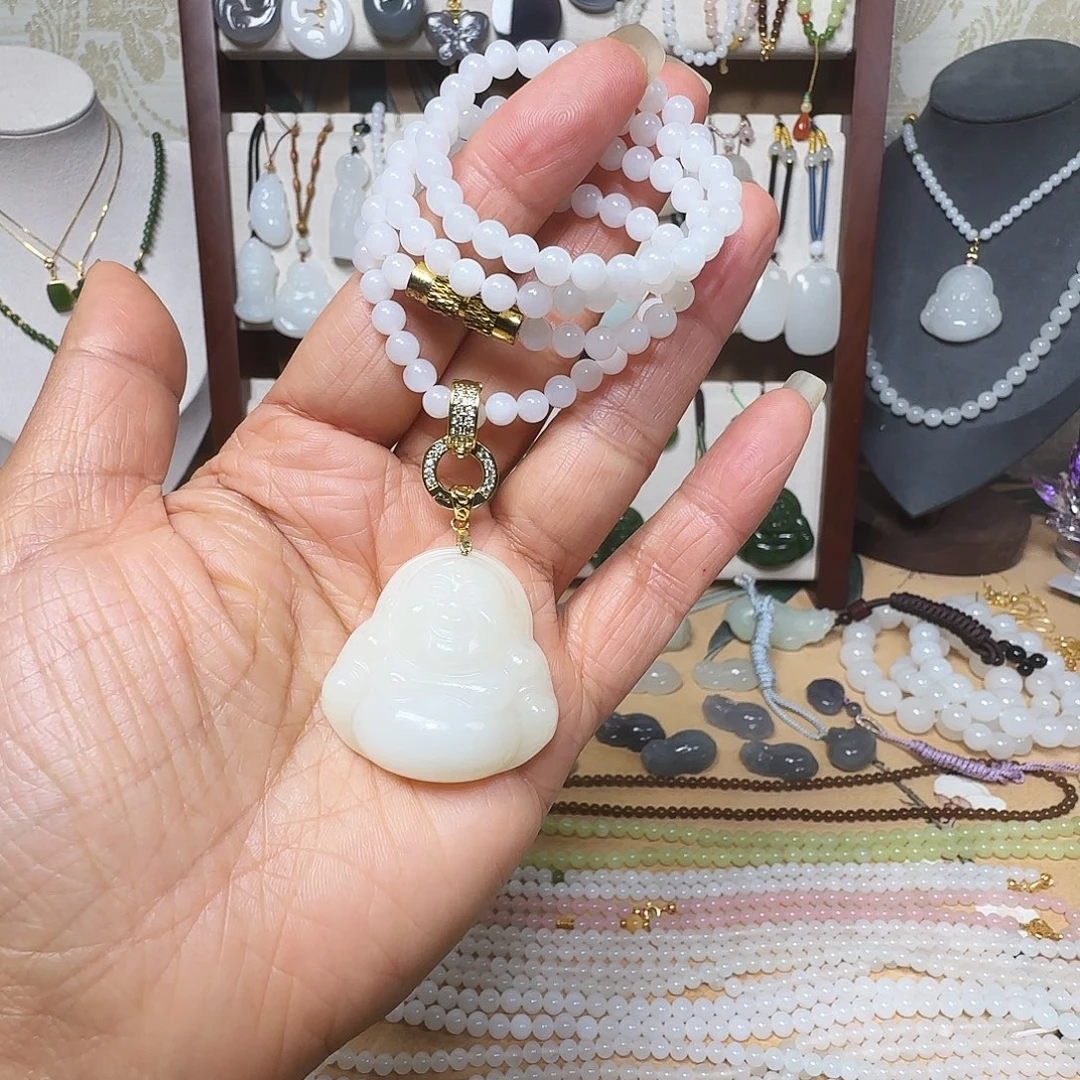 和田玉未镶嵌颈饰