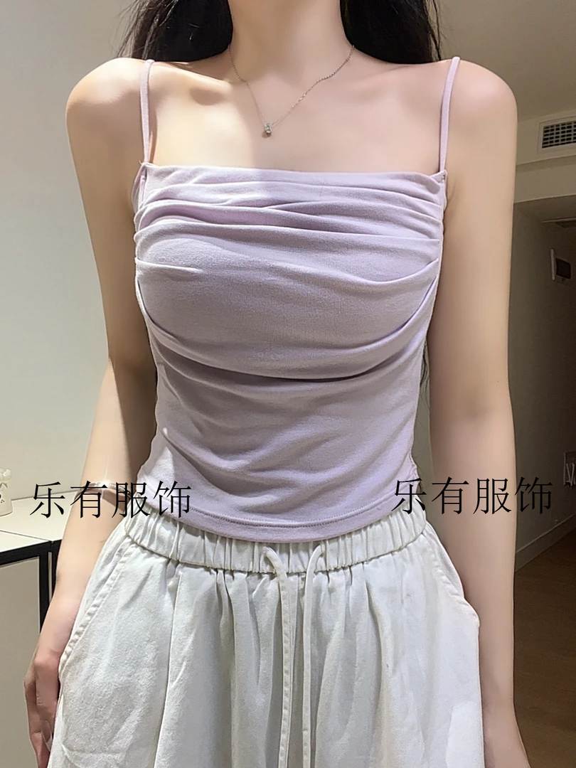 夏季新款针织背心吊带短款不限季节打底修身美背运动百搭显瘦外穿