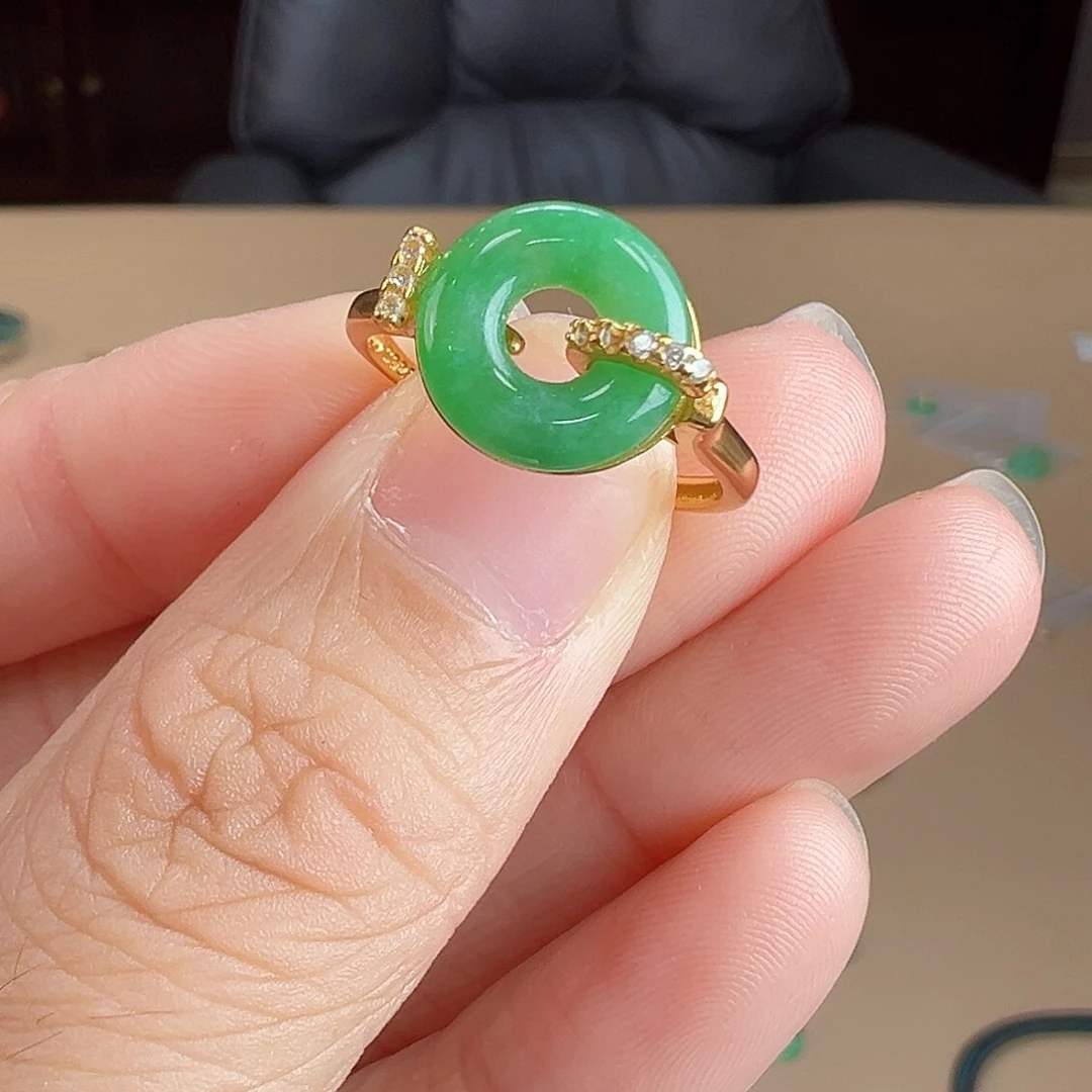 翡翠银S925镶嵌戒指戒指7