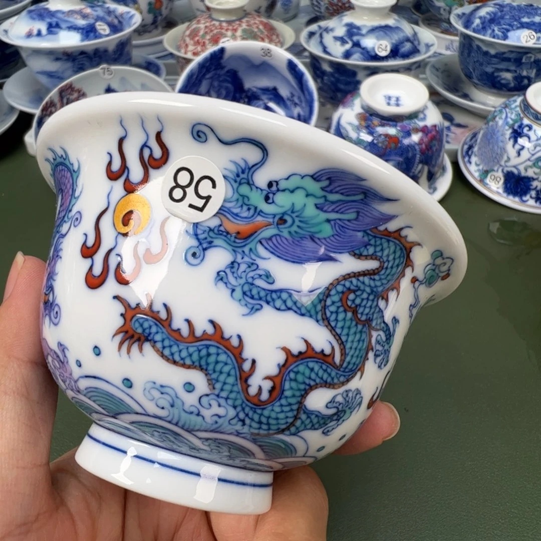 陶瓷景德镇纯手工纯手绘茶具木木58