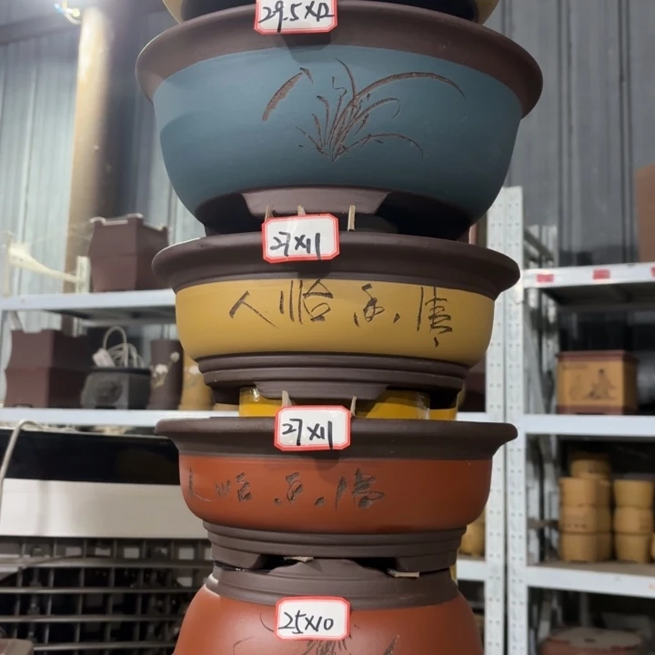 紫砂花盆100-6。